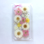 ふんわりカラフルとかすみ草☆押し花☆iPhoneケース