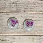 小さな押し花サークルピアス＊イヤリング
