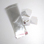 ◆【NEW!!】ボタニカル柄 シルバー箔押 ピアス台紙 ＋ロングＯＰＰ 20枚セット