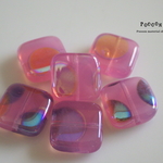 pink*dot ■ 四角 チェコビーズ 5個