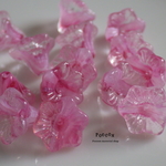 sweet milky pink* bell flower チェコビーズ 10個