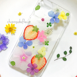 淡い夢押し花iPhoneケース