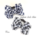 【受注製作 160】gingham check ribbon ♡選べる2色♡選べる資材