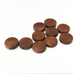 ウッドビーズ ナチュラル コイン ブラウン 15㎜