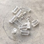 ガラスチューブビーズ クリア 10mm 15こ