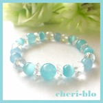 アクアマリン×クリスタル  アイスブルー ターコイズブルー 海 アロハ