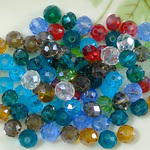 ガラスビーズ　カラフルミックス　8×6mm　50個前後    C-3-1
