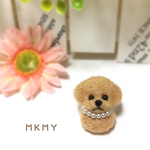羊毛プードルブローチ♡アプリコット
