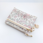 LIBERTY　Felicite　フェリシテ　あずきミルク　wファスナー・内布・内ポケット付きminiポーチ　◆パスケース・ミニ財布に♪　