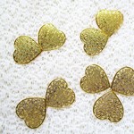 スケルトンパーツ　ハート　16枚　gold color