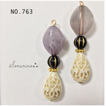  NO.763 上品なドイツビーズ×アンティーク ピアス