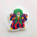 歌舞伎 連獅子 刺繍ブローチ