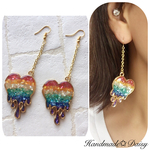 Rainbow♡Heart ピアス