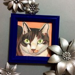 ミニ原画●猫のイラスト●壁掛け●絵●絵画●アート
