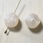 VINTAGE PEARL PEACH LITTER ROUND ACRYLIC BEADS