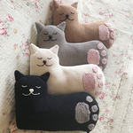 猫のうでまくら（黒猫）クッション