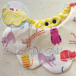 ❁ネコとチェックのリバーシブルもくもくbib❁