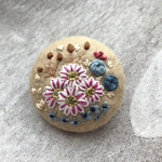 （小）刺繍ブローチ ワレモコウ