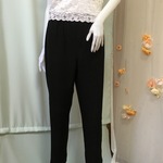 着物リメイク　ちょっと大き目　黒の羽織からのパンツ