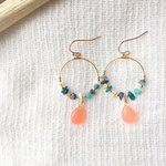 【SALE】Fabulously fantastic （天然石のフープピアス）