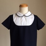 Aラインワンピース・濃紺　（110サイズ）　限定1点