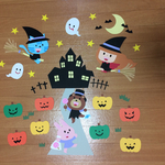 保育  壁面 10月 ハロウィン