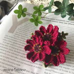  ＊受注製作＊チョコレートコスモスのブローチ（ビーズ芯）