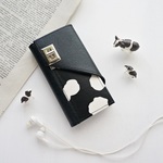 牛◆iPhoneケース◆手帳型スマホケース【ブラック】