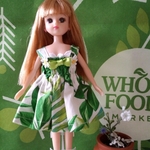 リカちゃん洋服 ワンピース  緑