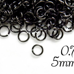 丸カン　0.7-5mm　10g　ブラック