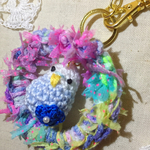 ☆ゆらゆらインコのリース☆のバッグチャーム