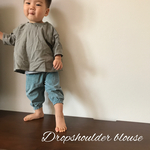 ダブルガーゼのドロップショルダーシャツ