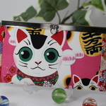 送料無料！【開運まねきねこ】ピンク×小判×まねきねこ 春財布 　
