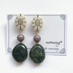 【再販4】flower antique 大ぶりピアス・イヤリング
