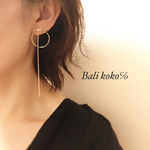 ウェーブサークル&16kgpアメリカンチェーンピアス