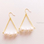 クリスタルパールのピアス