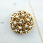 「vintage  pearl」ブローチ