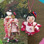 七五三  女の子 着物姿  あみぐるみ