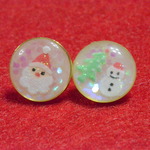SANTA-SAN　＆　SNOW-MAN（イヤリング）