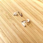 三角×clearピアス【14KGF】