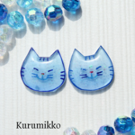 空色にゃんこ ピアス／イヤリング 