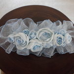 バレッタ⋄青ばらバレッタ🔹手作りバレッタ