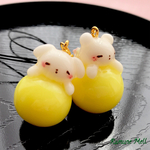 ＊新作＊【受注製作】お月見だんごとネムネムちゃんのストラップ