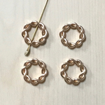 METAL GOLD TWISTED ROUND RING FOOP PARTS