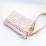 LIBERTY　Felicite　フェリシテ　J17D　ベビーピンク　ビニコの中布・仕切りポケット付きminiポーチ◆ストラップはオプションです