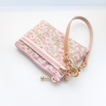 LIBERTY　Rivendell　リベンデル　J09A（ピンク系）　wファスナー・内布・内ポケット付きminiポーチ　◆ストラップは別売りです