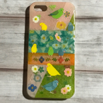 iPhone5 コトリと花