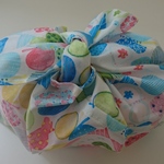 かわいいあずま袋♪リボンちょうちょブルー お弁当袋 小物入れ