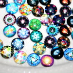 10mm★万華鏡・魔法陣★ガラスカボション　20個