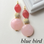 ピンク×レッド♡大ぶりピアス